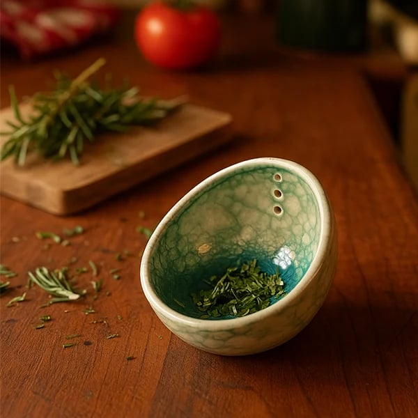 100% Handmade Pottery Herb Stripper
