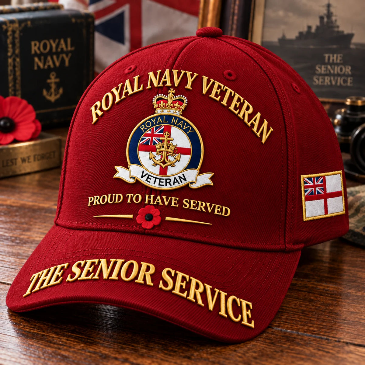 🇬🇧⚓ Proud British Naval Veteran Cap – A Timeless Tribute to Service, Shipmates & Lifelong Pride