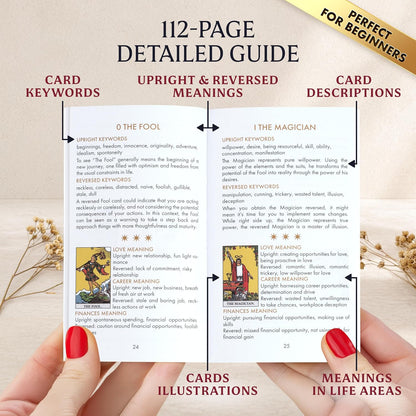 🔮 ALL-IN-ONE CLASSIC TAROT KIT – Complete Beginner Set with Guidebook & Crystals  🌟
