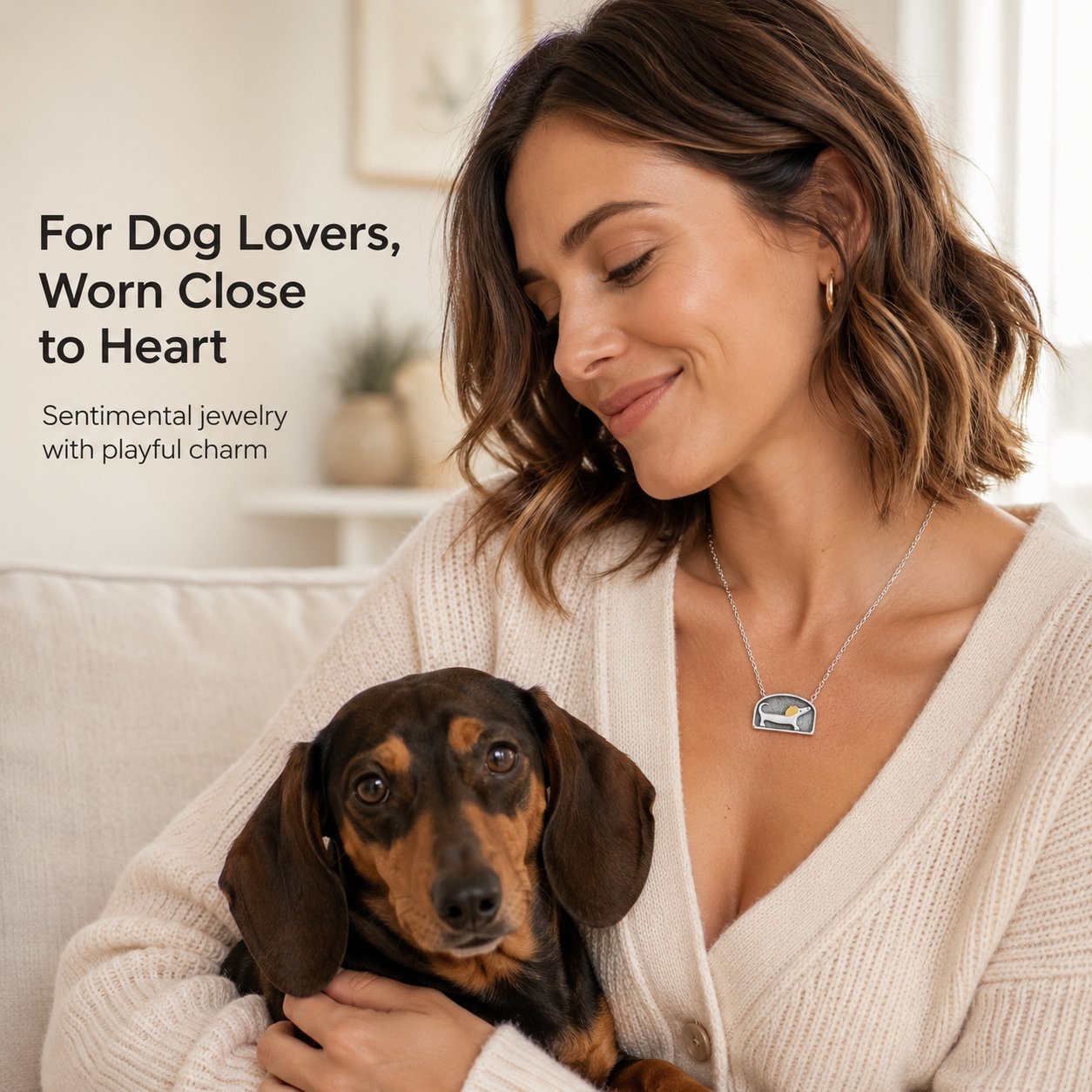 🐾Floating Dachshund Moving Necklace