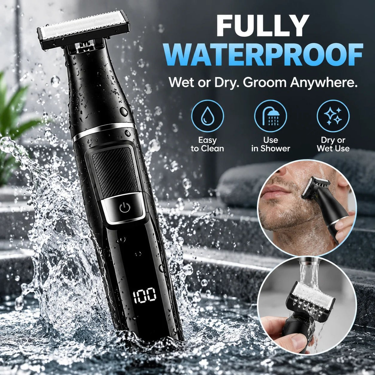 🪒 9-in-1 Electric Grooming Kit For Men – Complete Beard, Hair & Body Trimmer