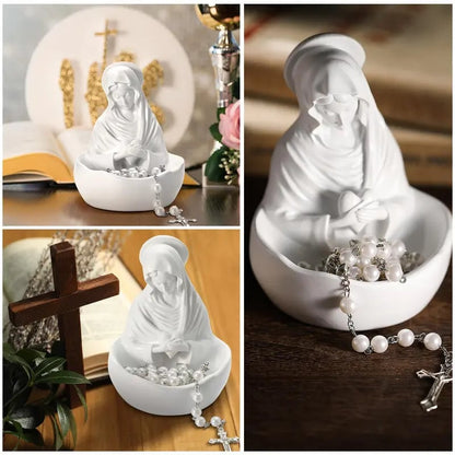 🙏✨Blessed Virgin Mary Rosary Holder Statue