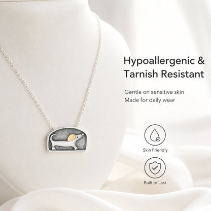 🐾Floating Dachshund Moving Necklace