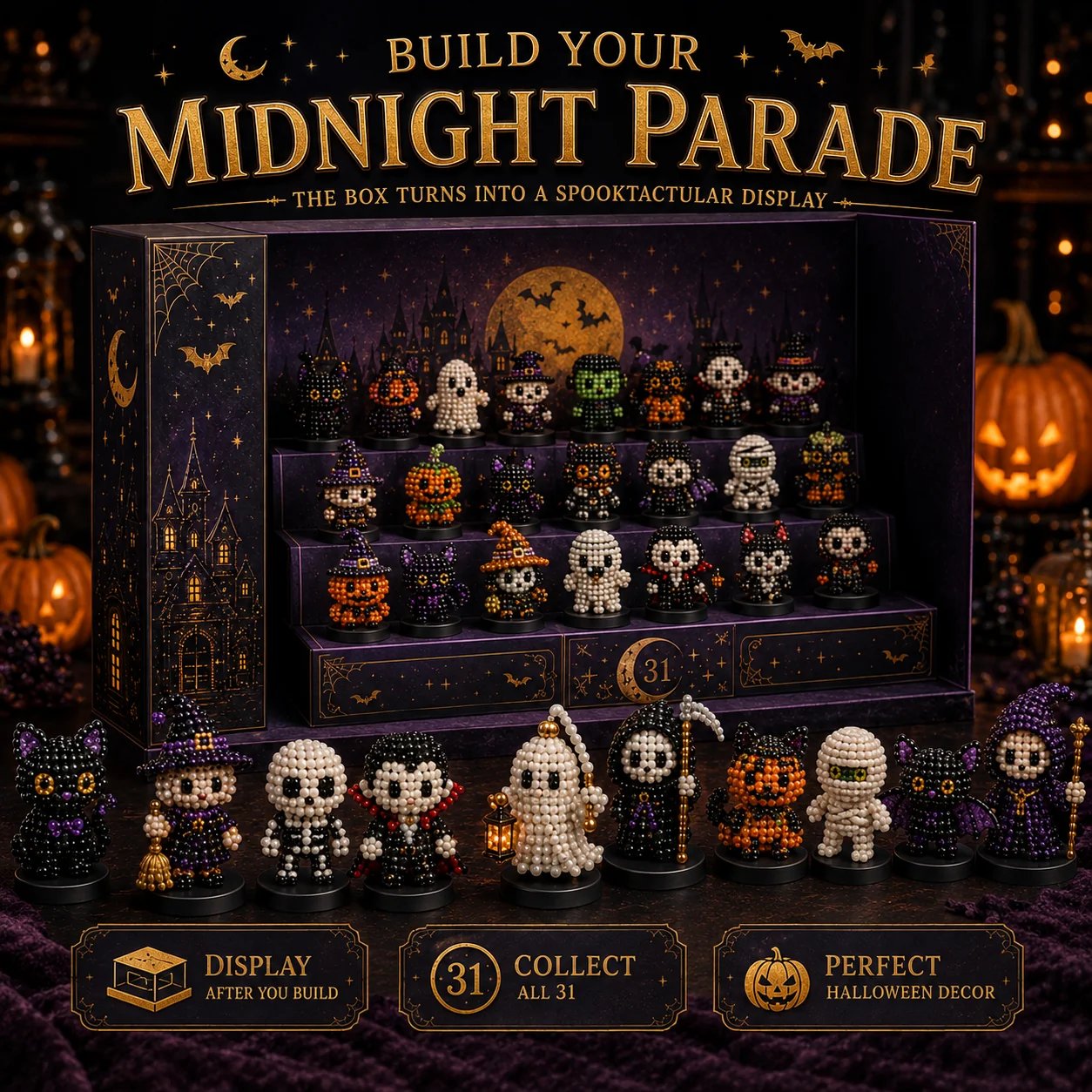 🔥🎃 Hollowmoon 31-Night Jewel-Bead Countdown Calendar