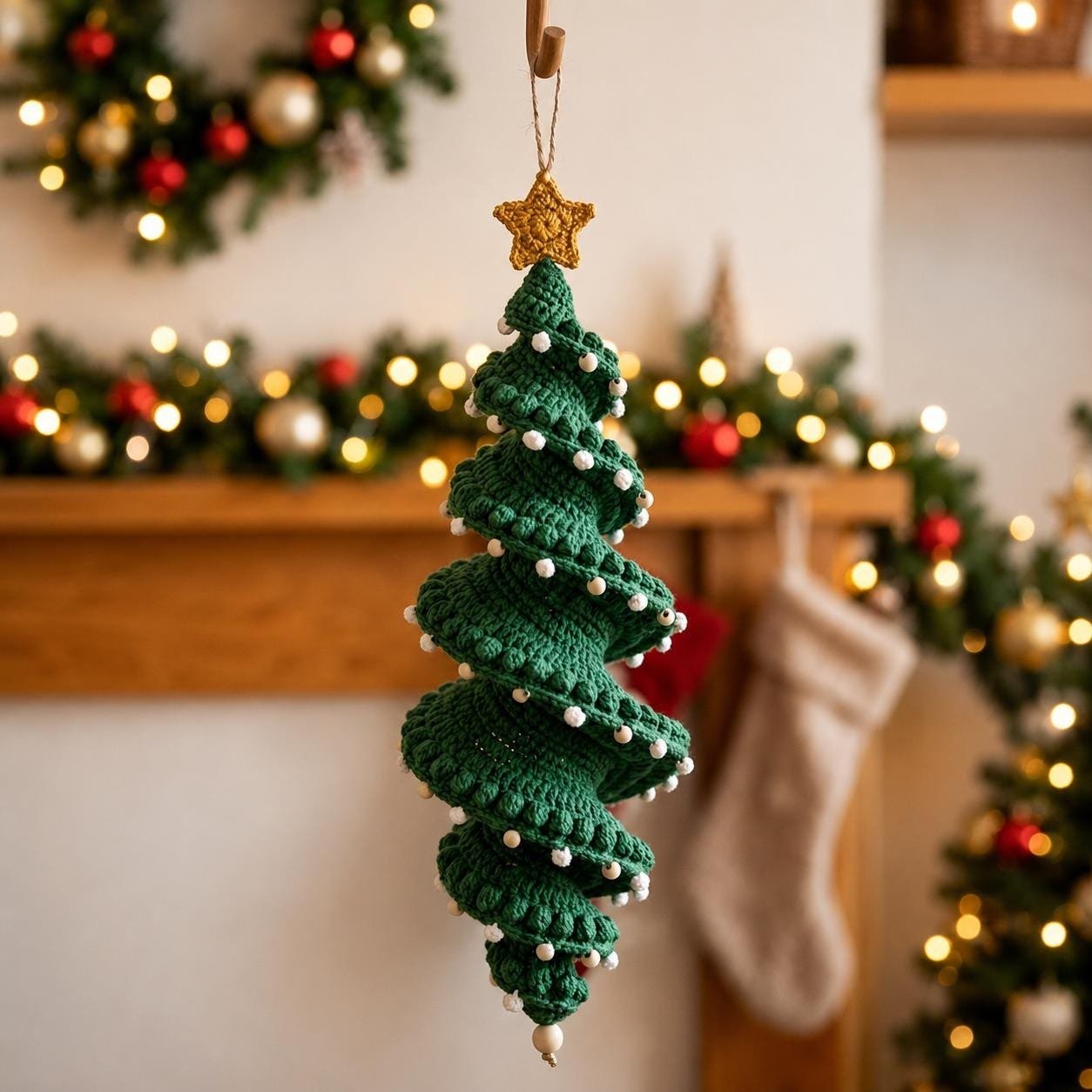☃️🧶 Crochet Snowman Spiral Ornament DIY Kit—Stitch Your Own Christmas Magic! 🎄✨