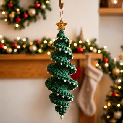 ☃️🧶 Crochet Snowman Spiral Ornament DIY Kit—Stitch Your Own Christmas Magic! 🎄✨