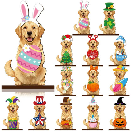 🐾 Let Your Pet "Live" on Your Desk! Customizable Wooden Ornament 🎩