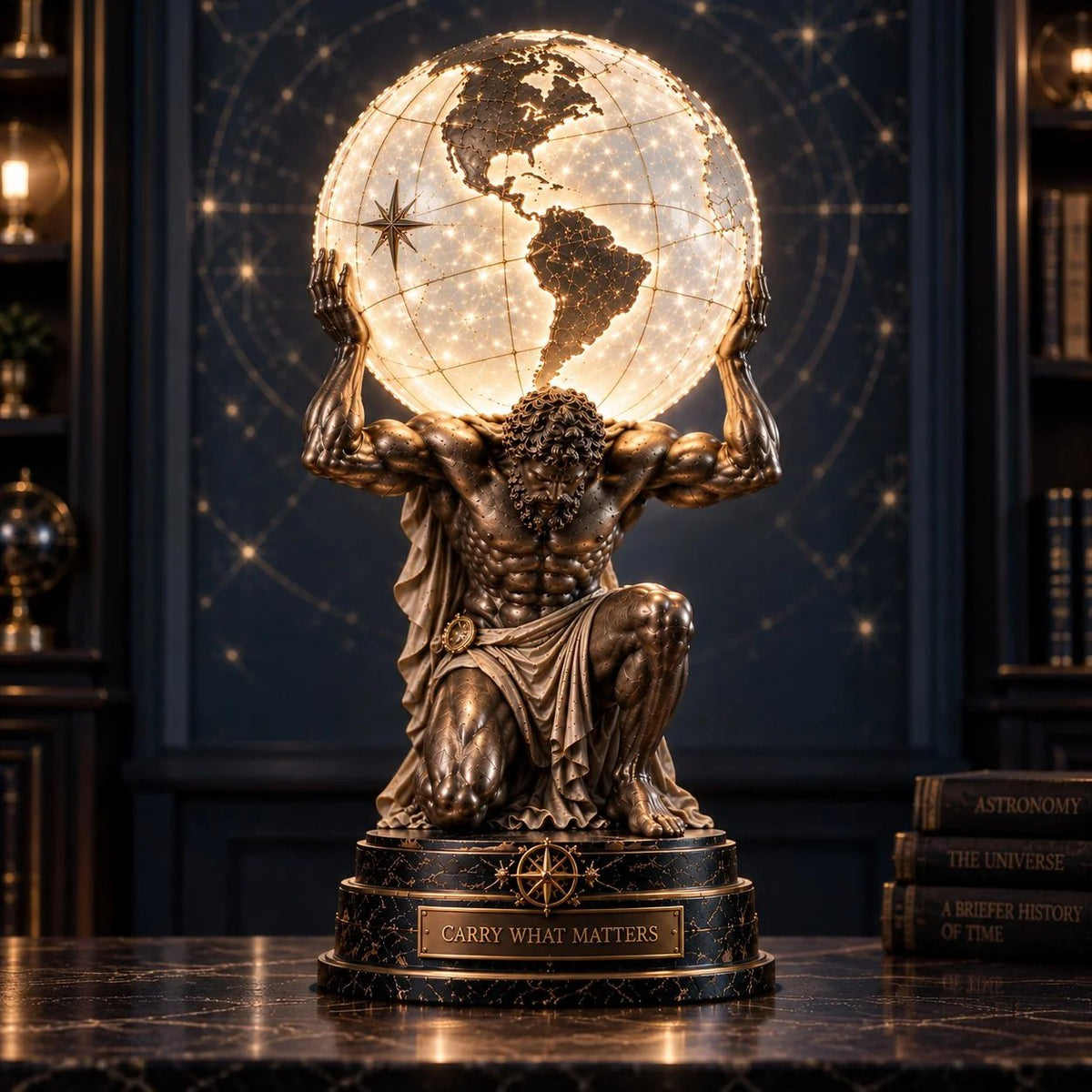 Atlas Illuminated World Sphere Lamp🌍