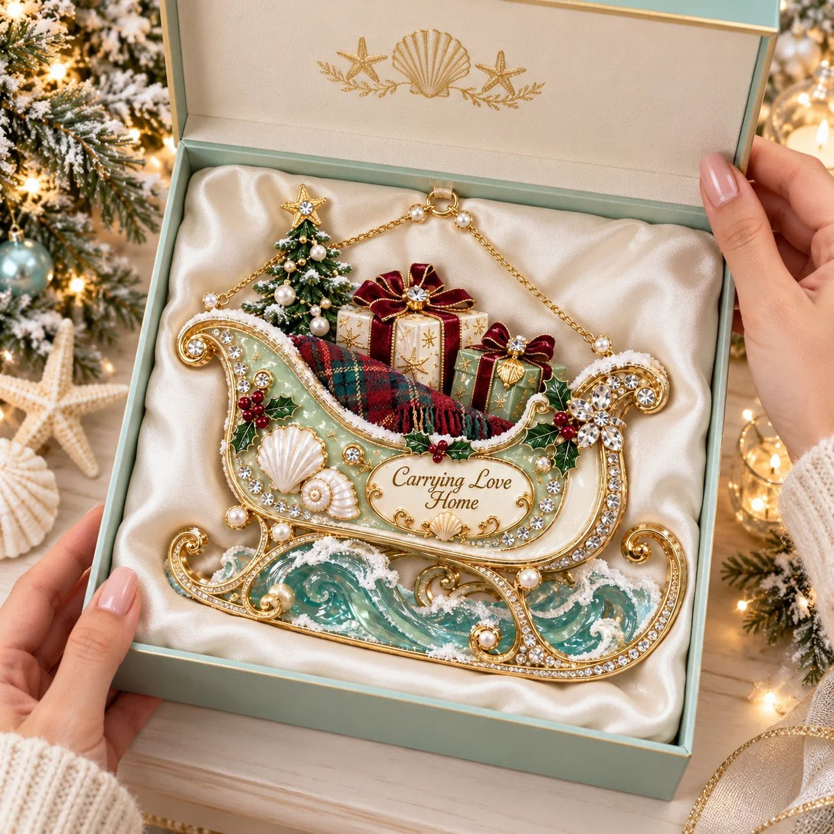 🌊🎄 Seaside Christmas Keepsake Ornaments – 8 Elegant Coastal Holiday Designs