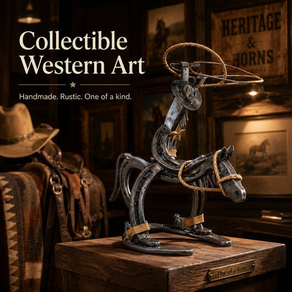 💥LAST DAY 49% OFF - 🔥Handcrafted  Cowboy Iron Pony Ornament (📦Buy 2 Free Shipping)
