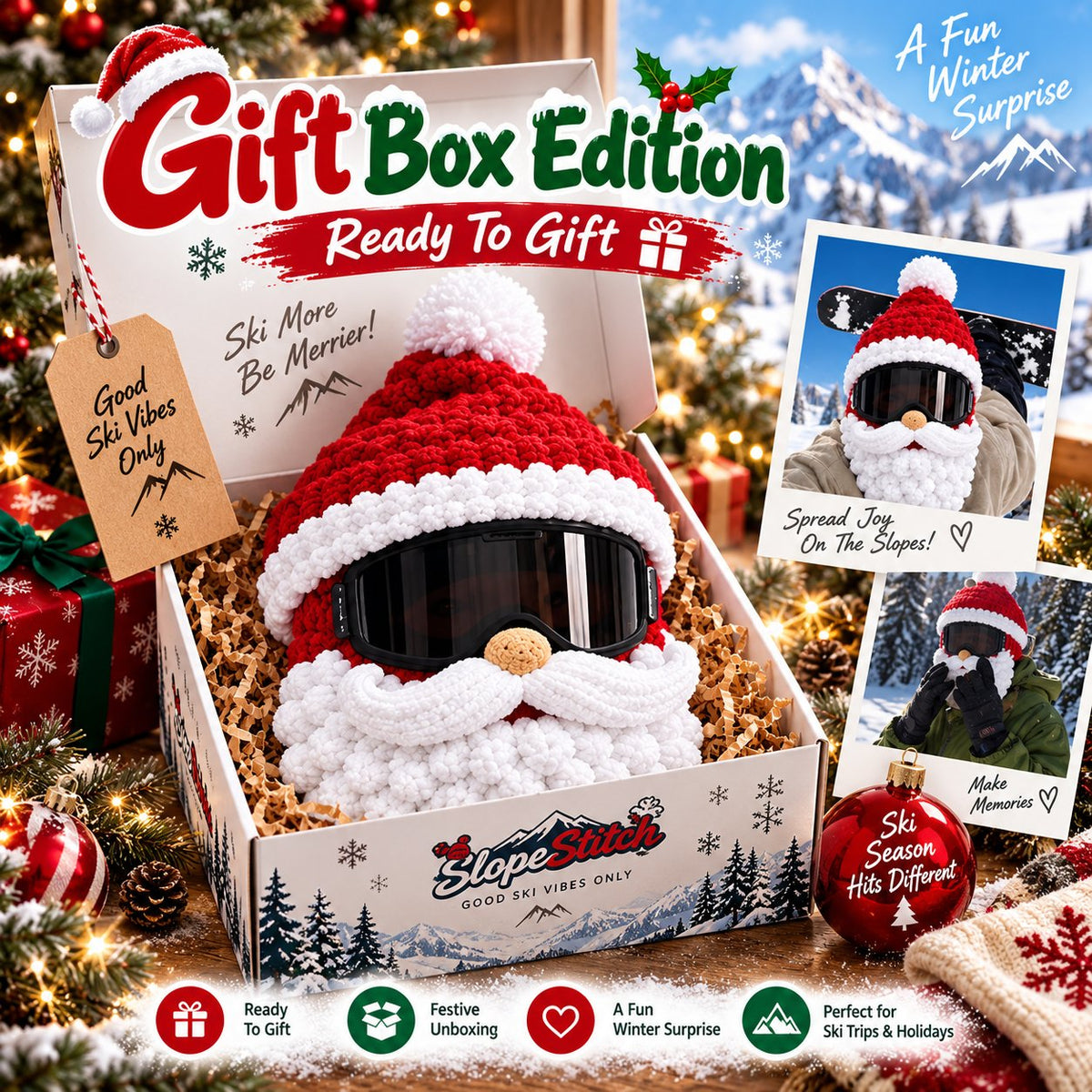 🎅🏂 Holiday Knit Snow Masks – 3 Fun Styles for Ski Trips, Parties & Winter Adventures