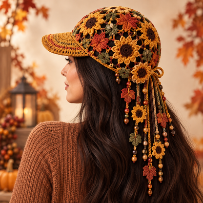 🔥Last Day 49% OFF 🍂 Women’s Handmade Crochet Autumn Baseball Cap