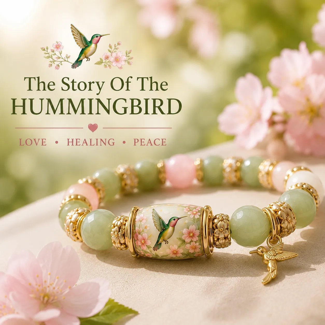 🌿 Love, Peace & Spring Blessings 💖 | 2026 Limited Edition Bracelet - Limited stock