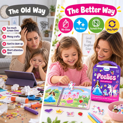 🌈✨ Little Creator Sticker Playbook – 100+ Reusable Stickers for Travel & Screen-Free Fun