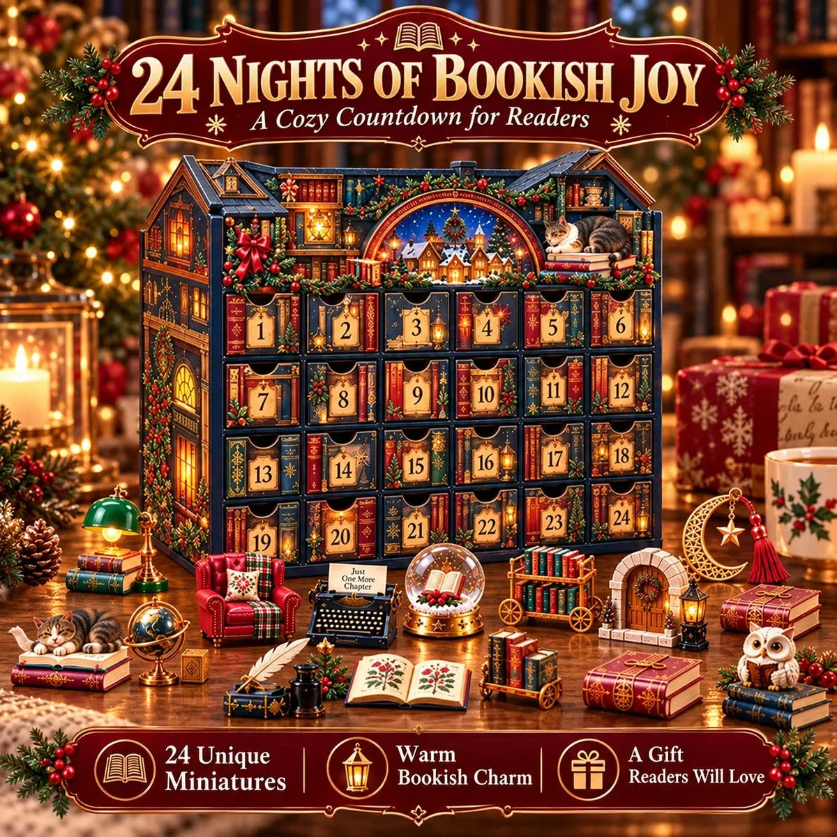 ⏳ Last Day 69% OFF – 📚🎄 24 Nights of Bookish Magic – A Christmas Countdown of 24 Literary Treasures for Book Lovers