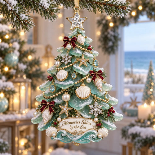 🌊🎄 Seaside Christmas Keepsake Ornaments – 8 Elegant Coastal Holiday Designs