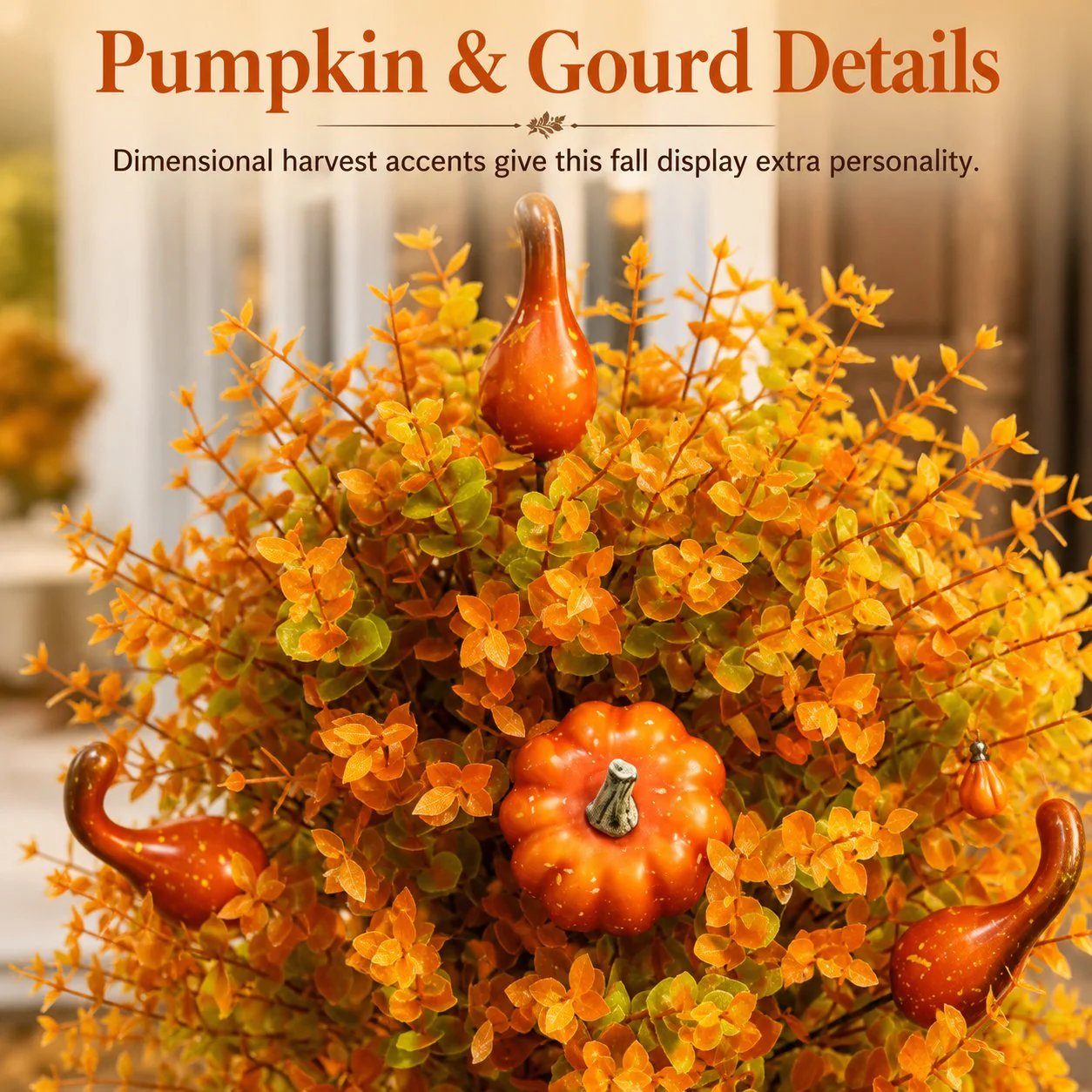 🍂🧡Artificial Fall Pumpkin Tree Stakes