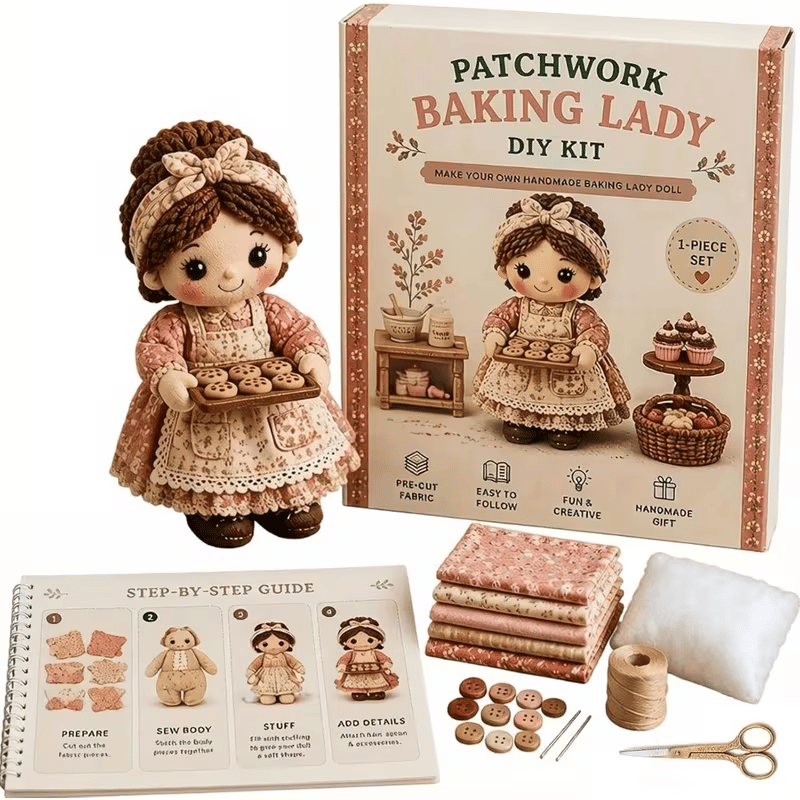 🎁Handmade Patchwork Doll DIY Kit🧵 – 💖Handmade Fun & Creativity