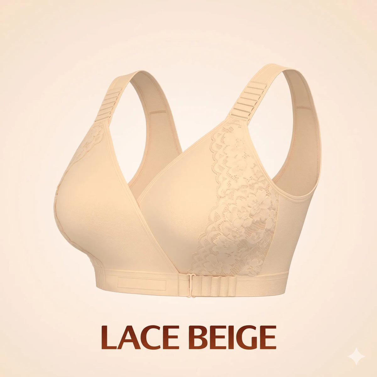 EaseWrap™ Front-Closure Wireless Comfort Bra – Adjustable Straps & Gentle Support