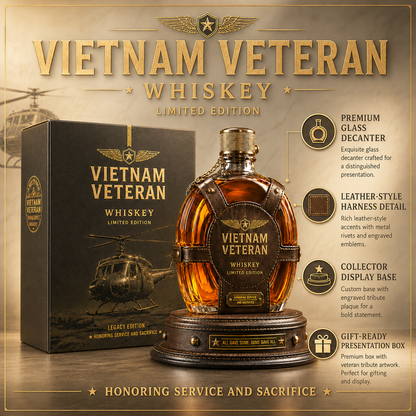 🎖️Vietnam Veteran Tribute Whiskey Decanter Gift Set – All Gave Some, Some Gave All