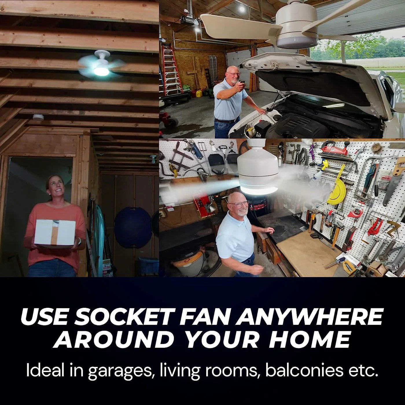 ⏳LIMITED TIME SALE 50% OFF🌀40W LED Ceiling Fan Light – 20.5” Ultra-Quiet with Remote 🎯 | E27 + FREE B22 Adapter 🔌 | For Bedroom 😴, Kitchen 👩‍🍳 & Garage 🛠️ – UK Ready! 🇬🇧