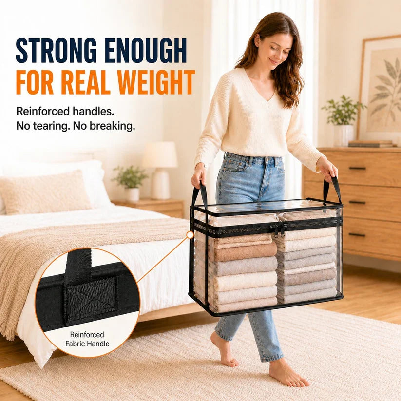🎉Factory Clearance Sale 75% OFF📦Large Heavy-Duty Thick Plastic Clear Storage Bag for Clothes, Moving & Storage