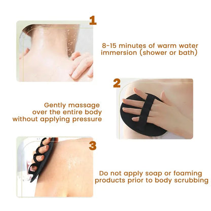 4-Pack Soft Rubber Shower Scrubber – Gentle Yet Effective, Exfoliates & Cleanses All Skin Types