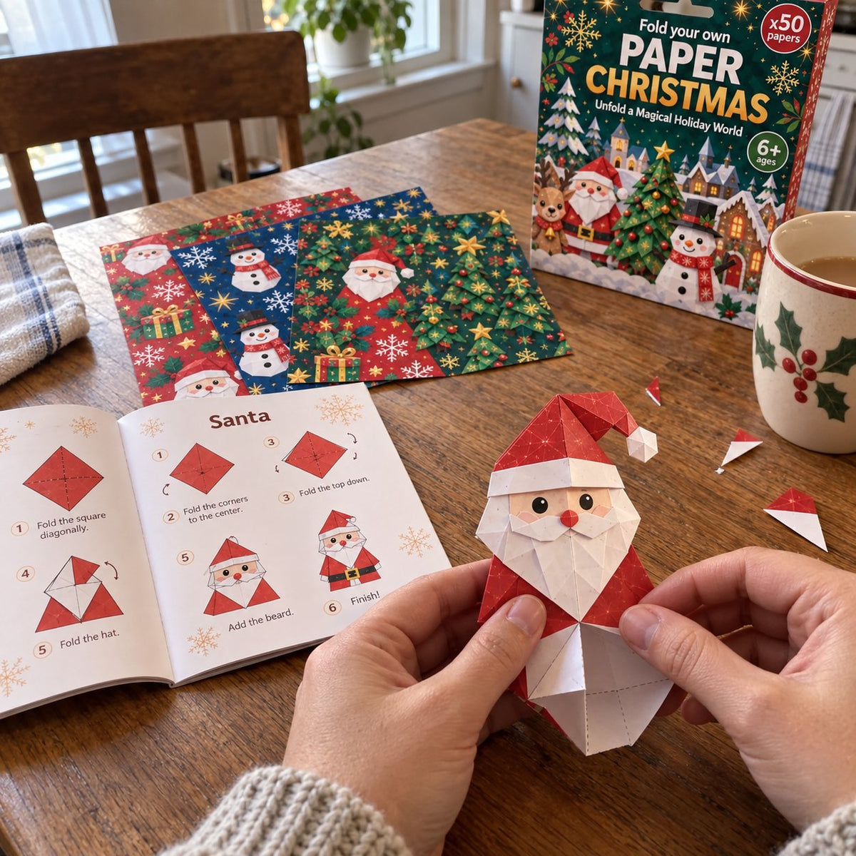 🎄Beginner-Friendly 3D Christmas Paper Craft Kit | Easy Layered DIY Holiday Decoration ✨