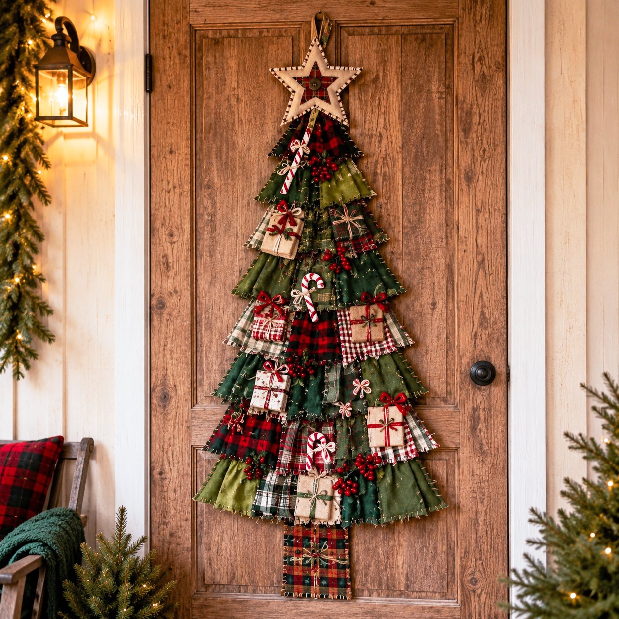 🎄Beginner-Friendly DIY Oversized Patchwork Christmas Tree Door Hanging Kit | Complete Kit with All Tools & Step-by-Step Guide Included 💕