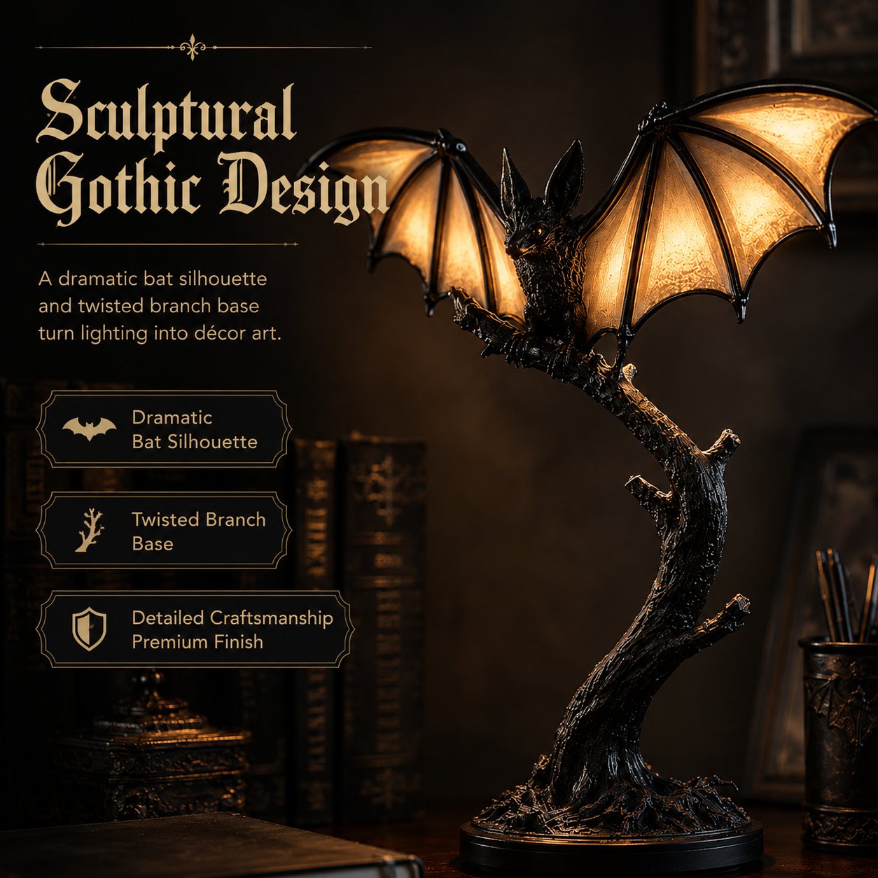 🦇✨ Halloween Glowing Magic Bat Table Lamp