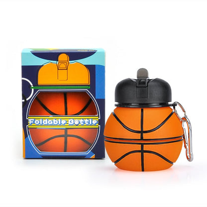Sports-ball-themed collapsible silicone water cup⚽️🏀🎾🏌️‍♀️