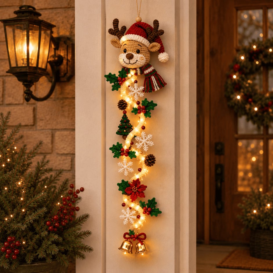 MerryCascade™ Glowing Christmas Door Hanger