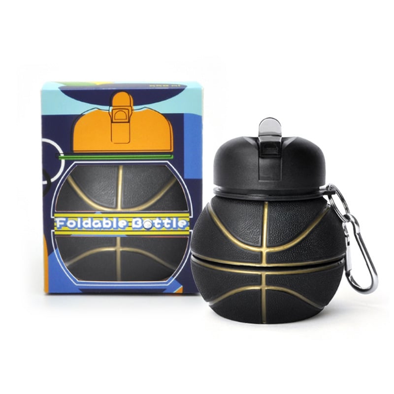 Sports-ball-themed collapsible silicone water cup⚽️🏀🎾🏌️‍♀️