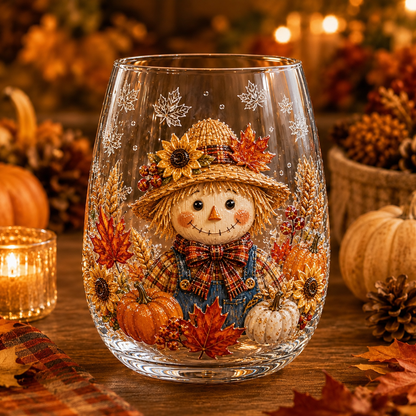 🍂✨Autumn Harvest 3D Glass Cup Gift Set – 6 Festive Designs