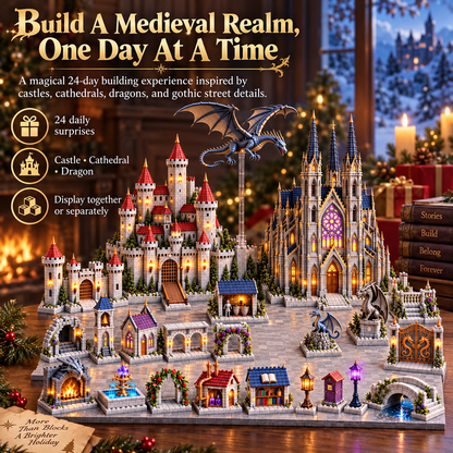 24-day Medieval Magic Dragon Castle Cathedral Advent Calendar