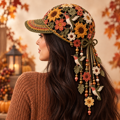 🔥Last Day 49% OFF 🍂 Women’s Handmade Crochet Autumn Baseball Cap