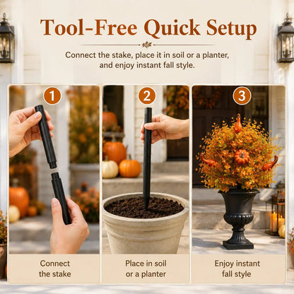 🍂🧡Artificial Fall Pumpkin Tree Stakes
