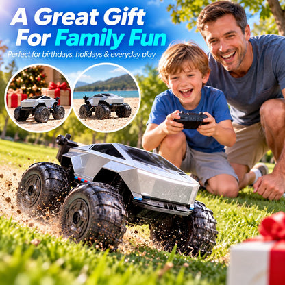 Cyberpunk Mecha Amphibious RC Stunt Car for Kids Outdoor Play, Pool & Beach Entertainment, Holiday Gift