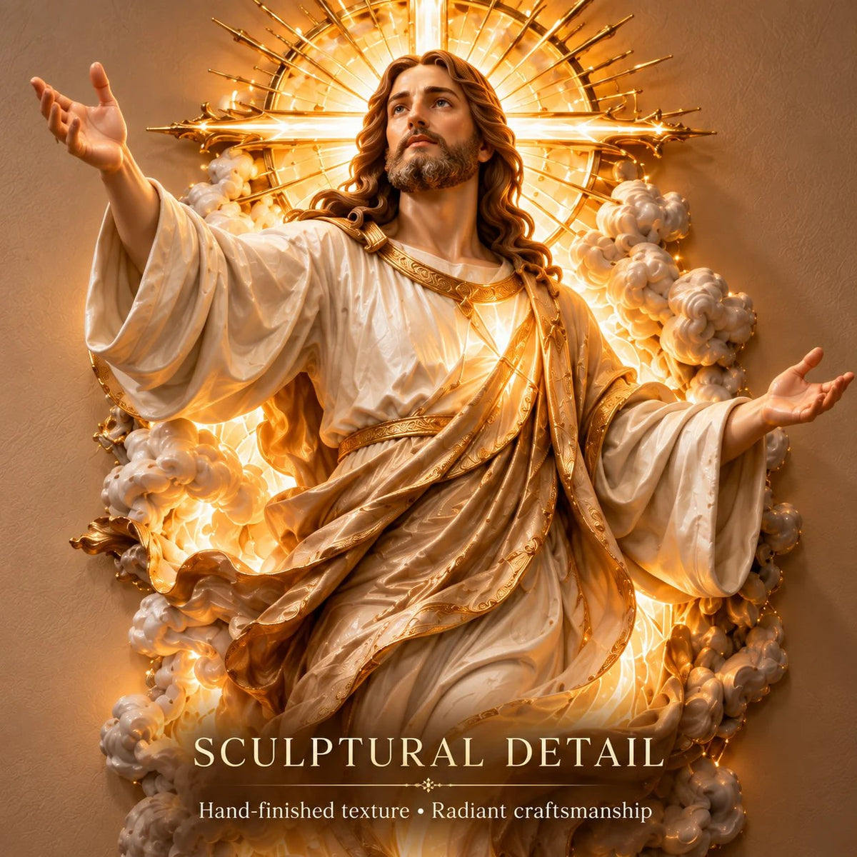 Light of the World Jesus Wall Sculpture – A Radiant Symbol of Faith for the Home✝️