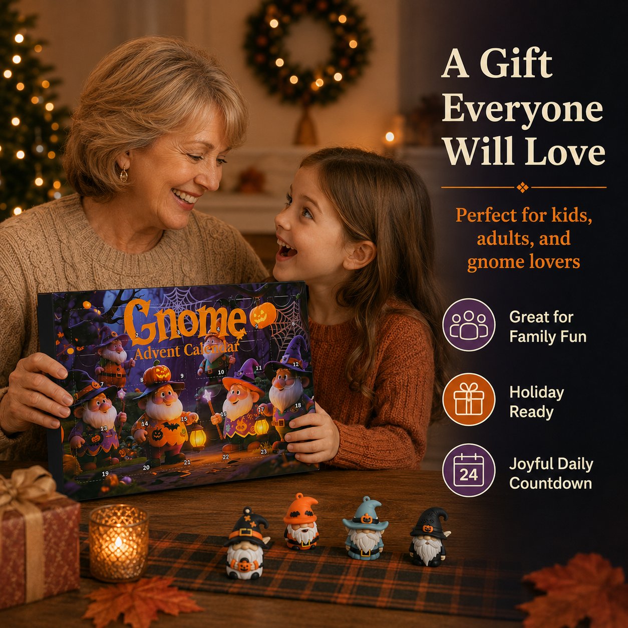 🎃✨ 24 Days of Halloween Gnome Surprise Figures Advent Calendar Box