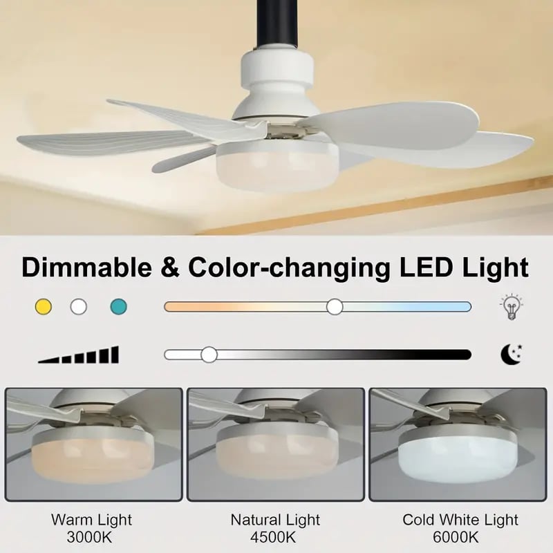 ⏳LIMITED TIME SALE 50% OFF🌀40W LED Ceiling Fan Light – 20.5” Ultra-Quiet with Remote 🎯 | E27 + FREE B22 Adapter 🔌 | For Bedroom 😴, Kitchen 👩‍🍳 & Garage 🛠️ – UK Ready! 🇬🇧