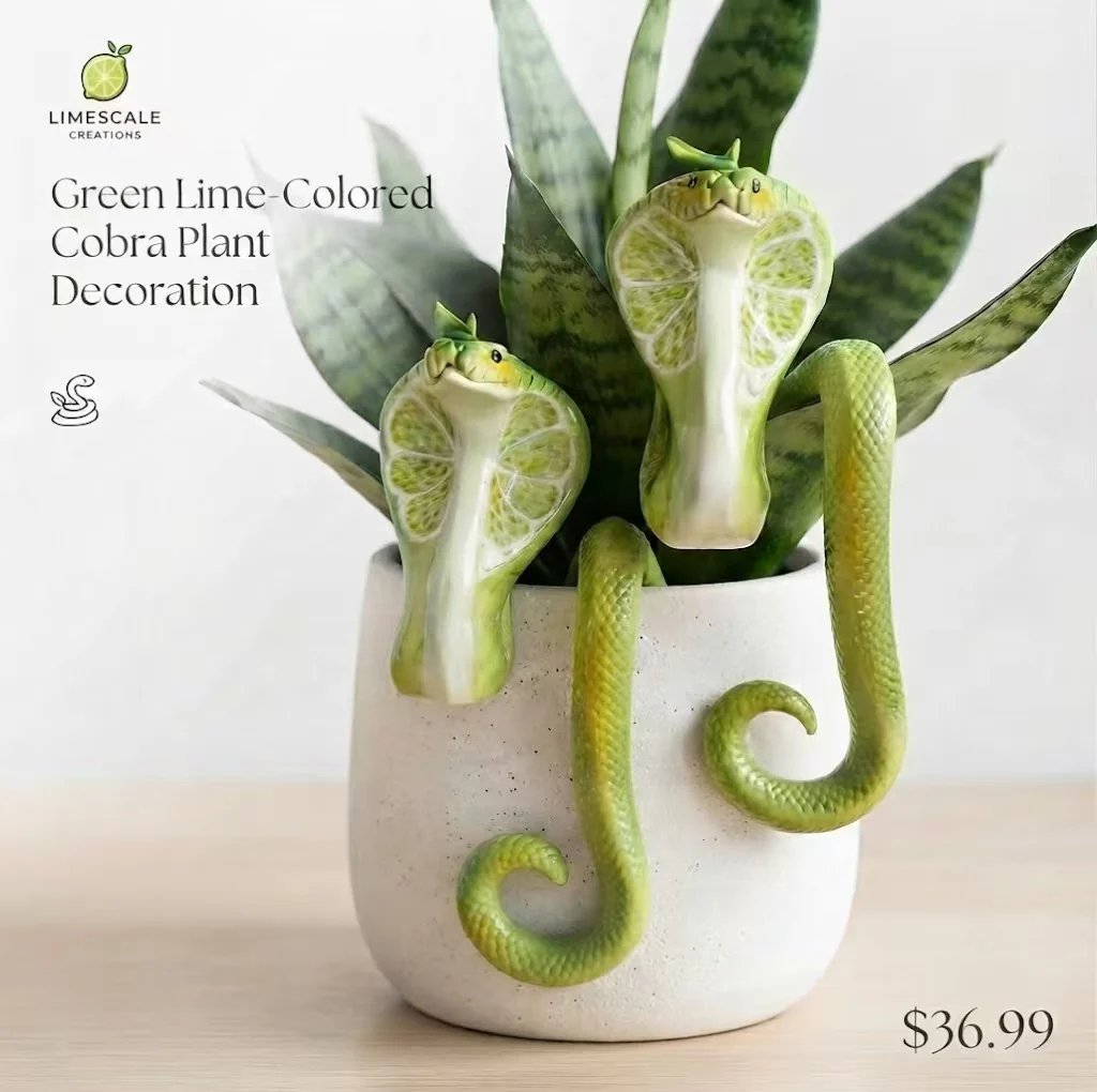 🐍🌿 NEW FOR 2026 – Cobra Plant Pot Decor | Add a Wild Touch to Every Plant