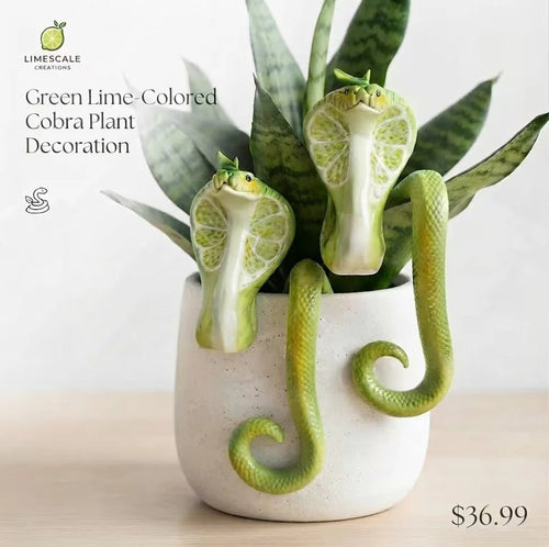🐍🌿 NEW FOR 2026 – Cobra Plant Pot Decor | Add a Wild Touch to Every Plant
