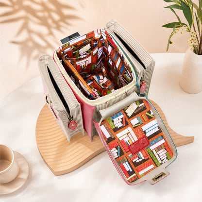 🔥2026 HOT SALE 49% OFF 📚 Vintage Stacked Book Novelty Handbag