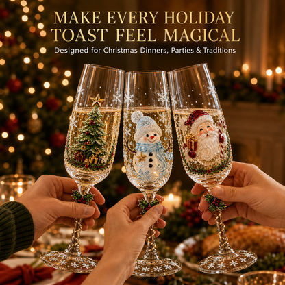 🎁Christmas Magic Champagne Glass Collection✨
