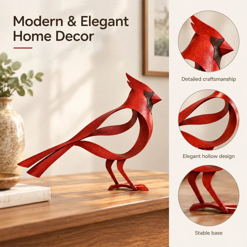🕊️Elegant and minimalist metal bird sculpture -- Fleeting Moments of Lightness in the Natural World！