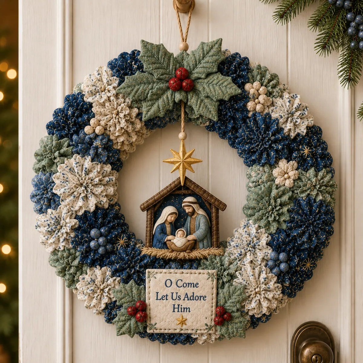 Make A Christmas Wreath You'll Be Proud To Display ❤️ 3D Fabric Poke DIY Kit With Tutorial & Guide Included