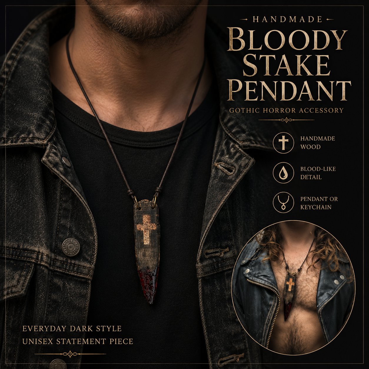 🔥Last Day 59% OFF - 🧙🖤Handmade vintage bloodwood amulet