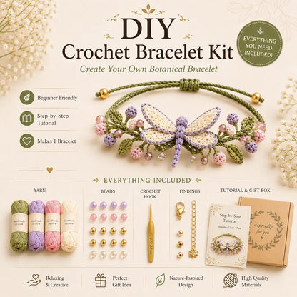 DIY Nature-Inspired Crochet Bracelet Kit