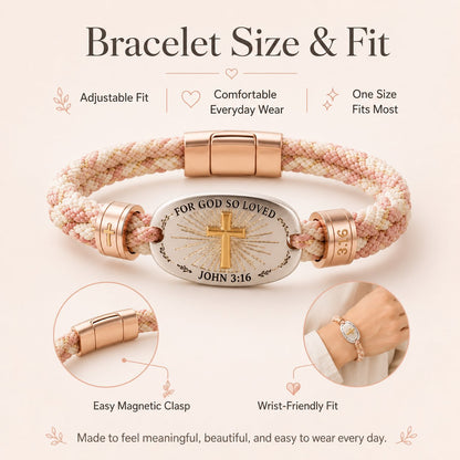 ✝️ Christian Scripture Faith Bracelet Collection | 6 Meaningful Bible Verse Designs with Raised Gold Cross, Magnetic Clasp & Matching Gift Box 💗✨